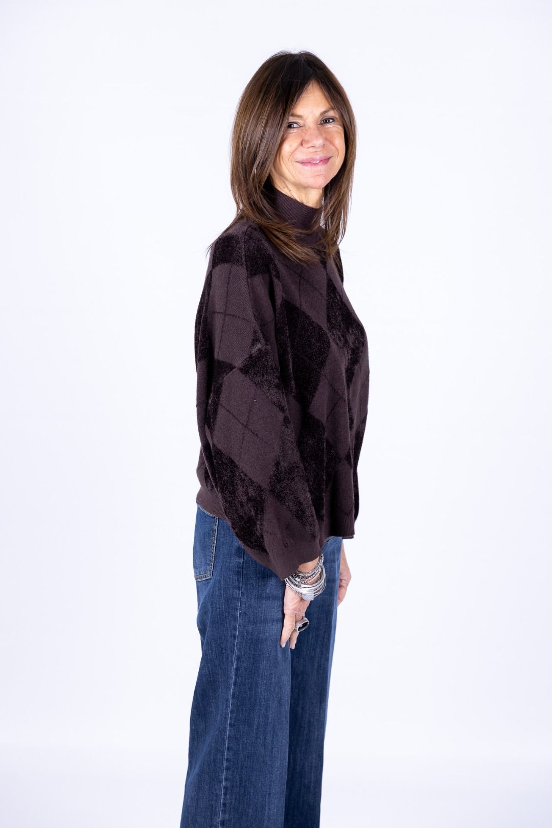 Susy Mix - Maglia con losanghe