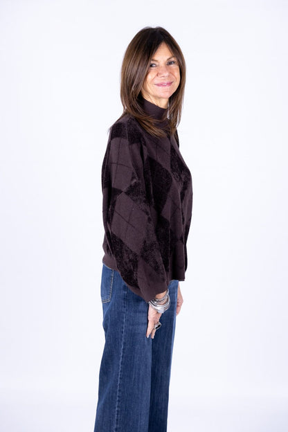 Susy Mix - Maglia con losanghe