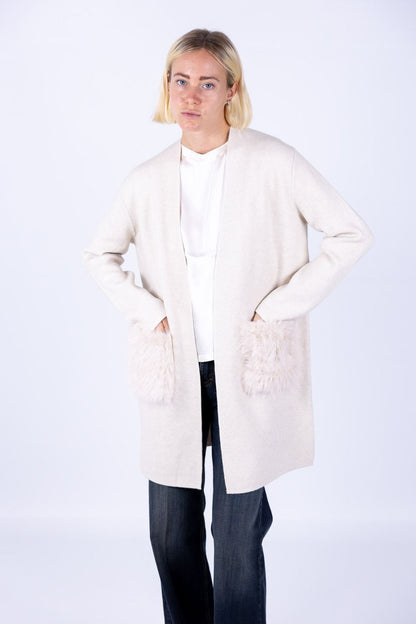 Susy Mix - Cappotto tasche ecopelliccia