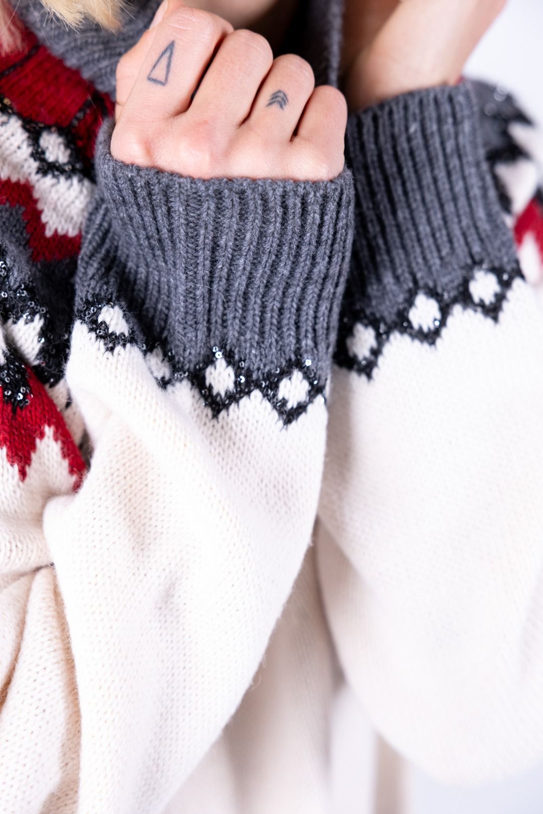 HaveOne - Girocollo rombi in lurex