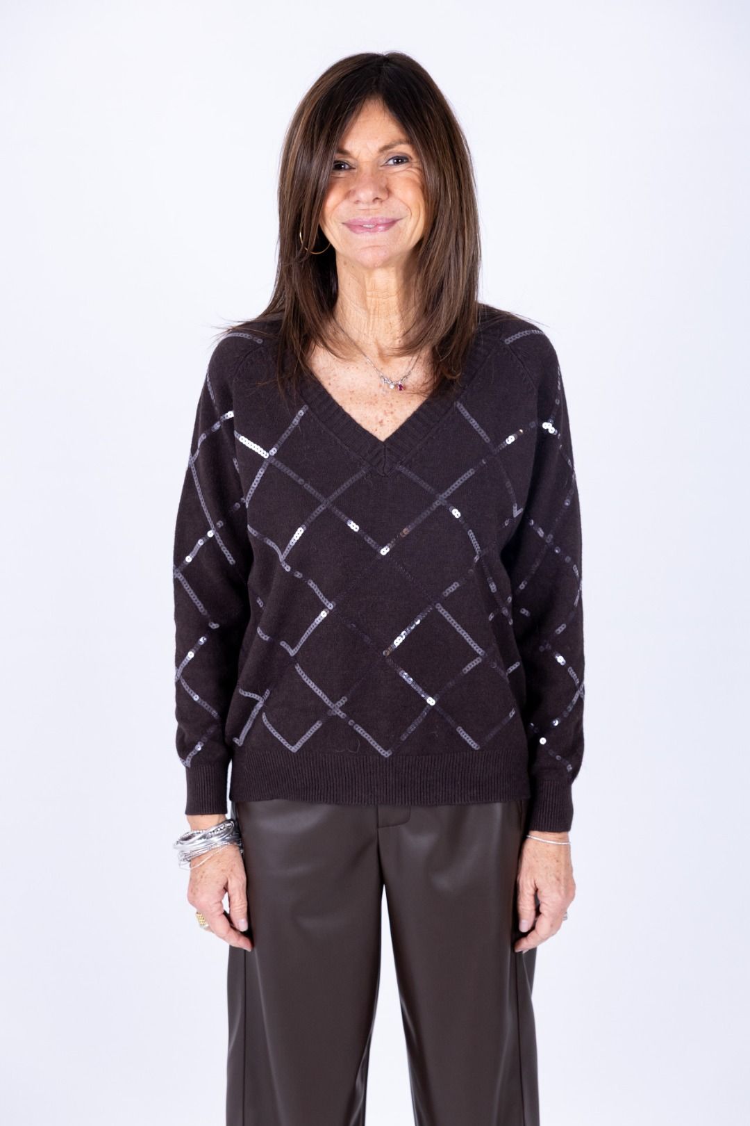 Susy Mix - Maglia con paillettes