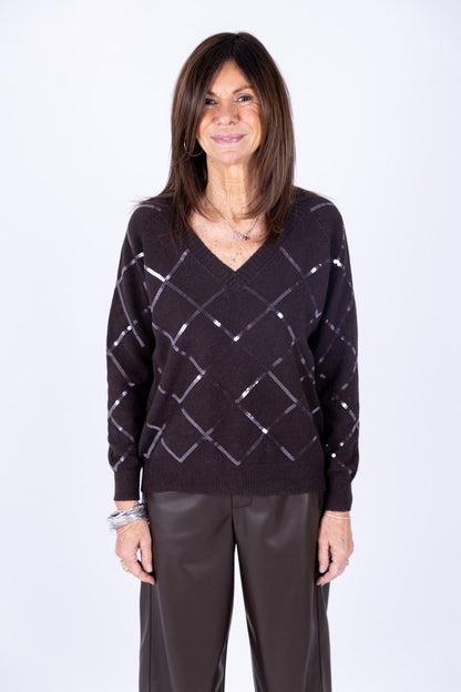 Susy Mix - Maglia con paillettes
