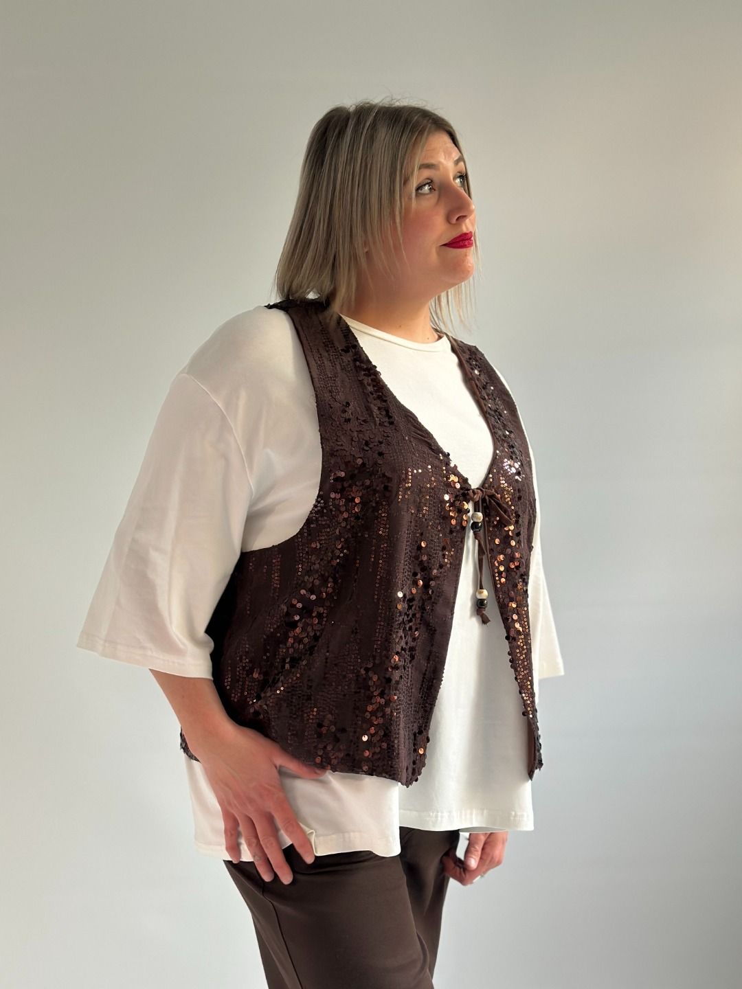 Susy Star - T-shirt con gilet