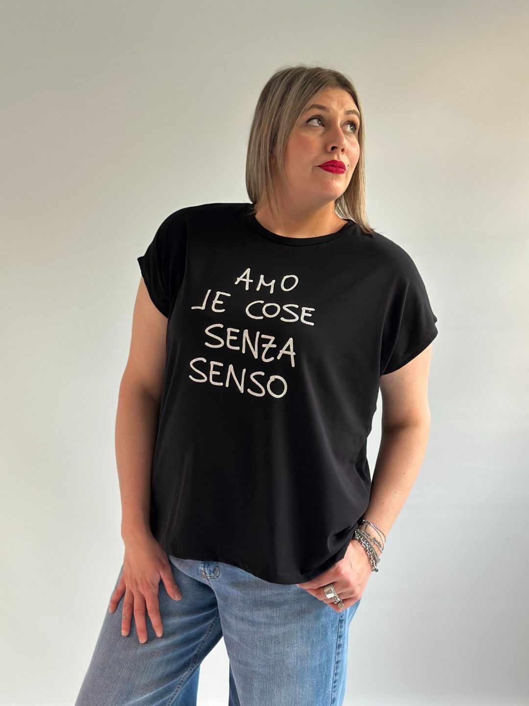 Susy Star - T-shirt con scritta