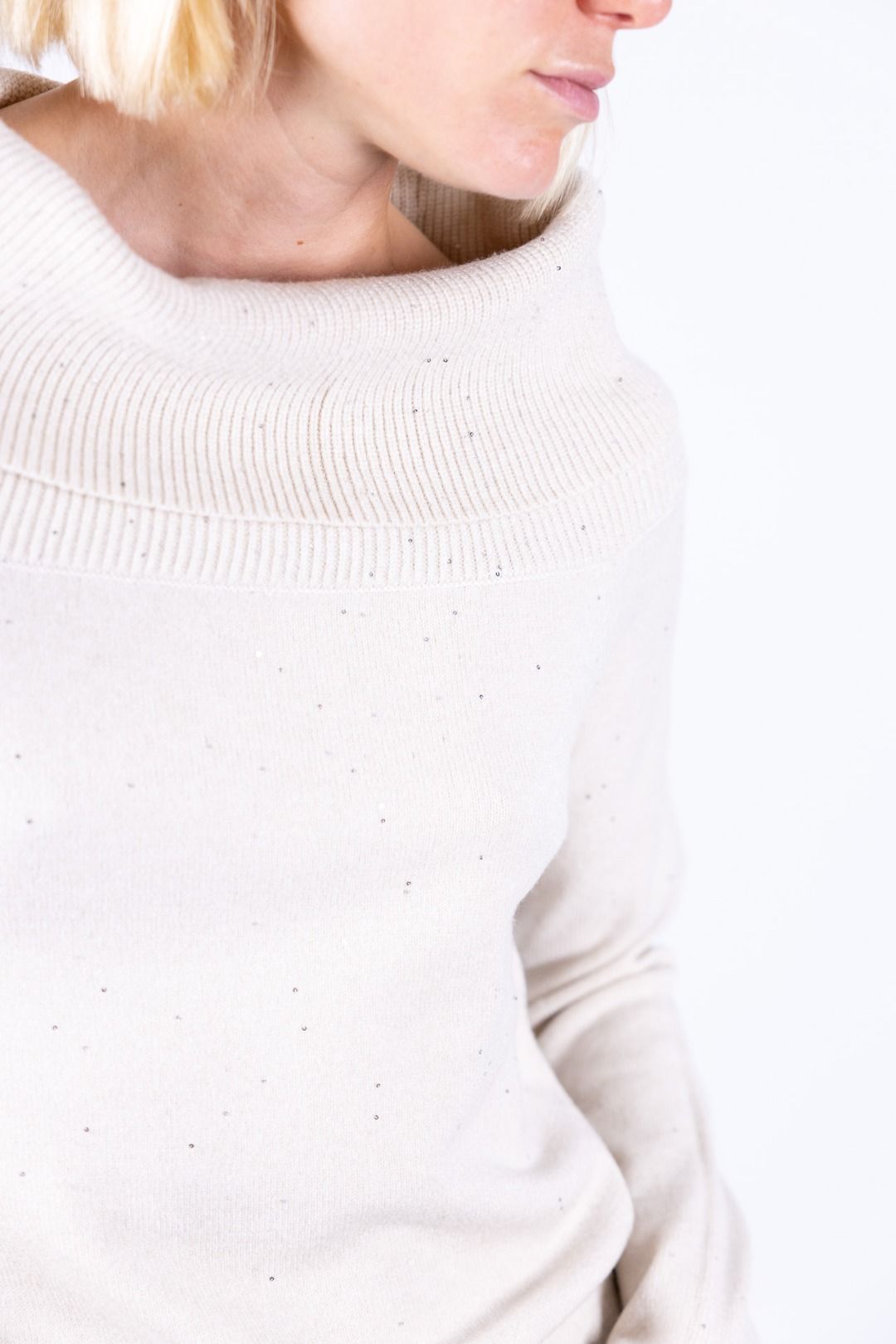 Susy Mix - Maglia shiffer con paillettes