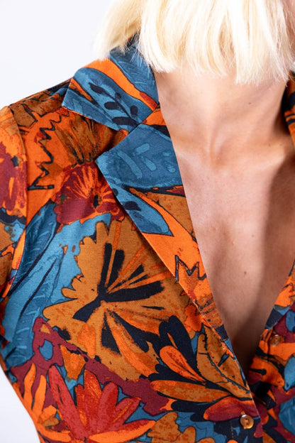 Surkana - Camicia fantasia collo smoking