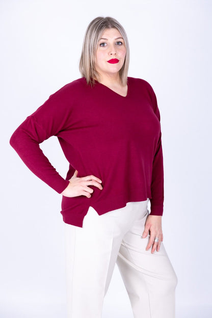 Dejavù - Maglia scollo a V con spacchetti