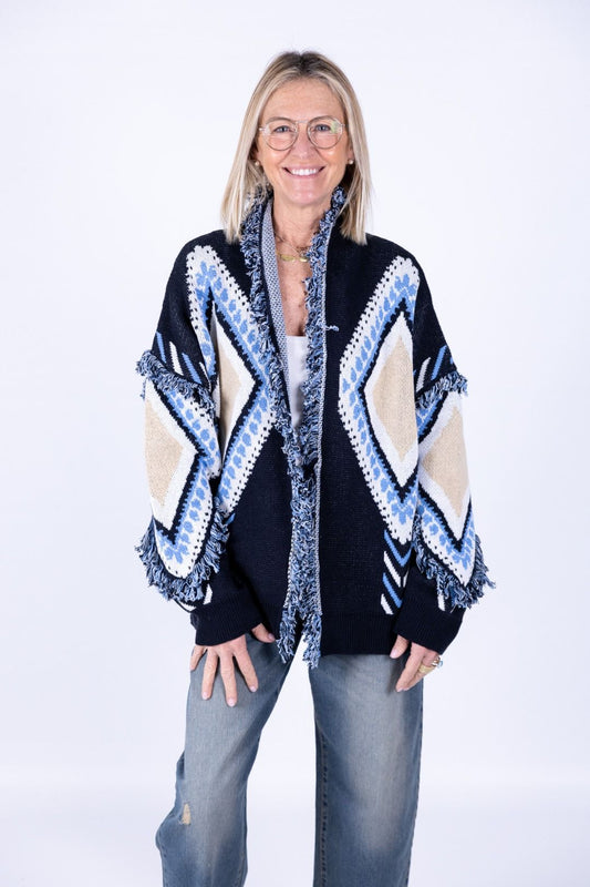 Tensione In - Cardigan rombi