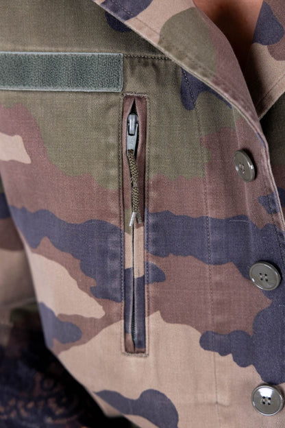 Tensione In - Giacca camouflage con pizzo