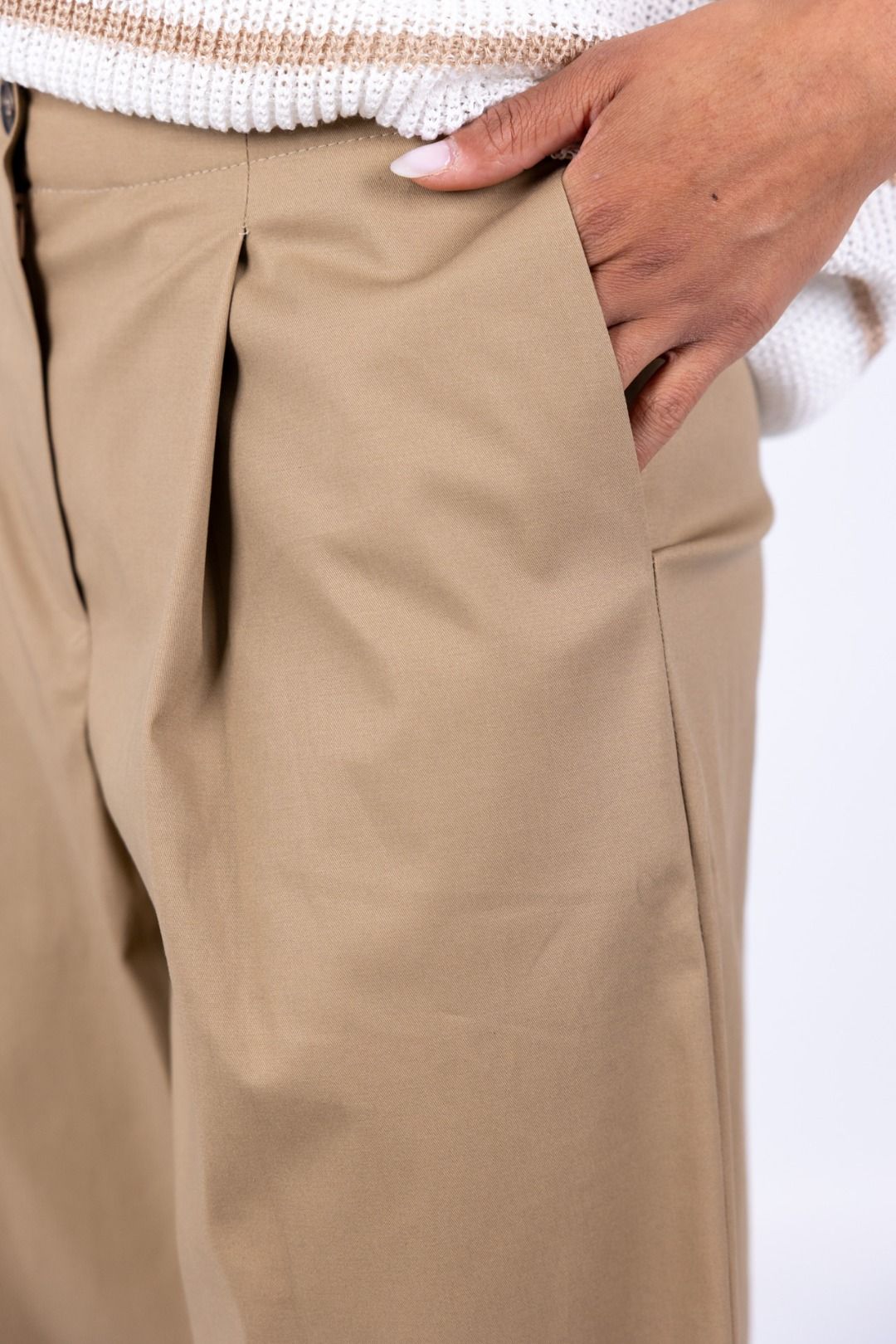 Tensione In - Pantalone cotone con pence
