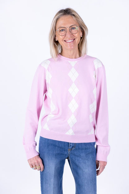 Tensione In - Maglia girocollo rombi