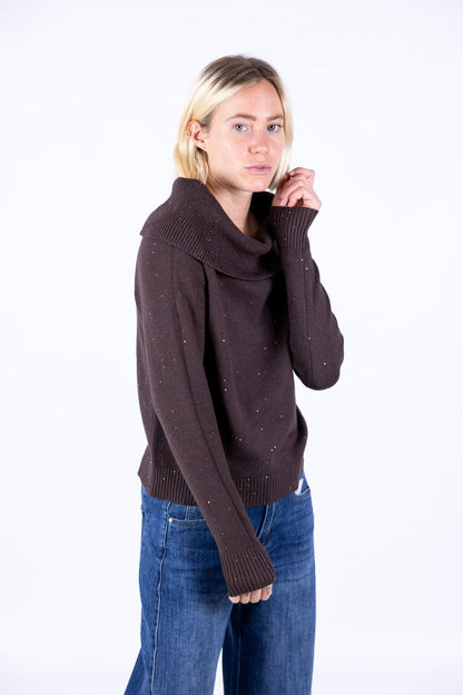 Susy Mix - Maglia shiffer con paillettes