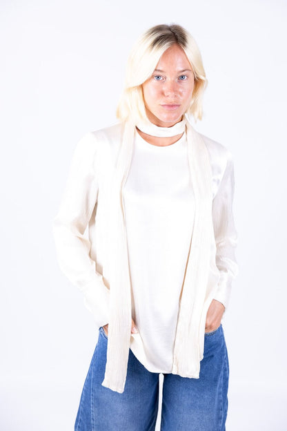 HaveOne - Camicia viscosa con fiocco
