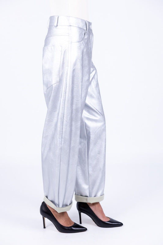 Tensione In - Pantalone ecopelle ovetto