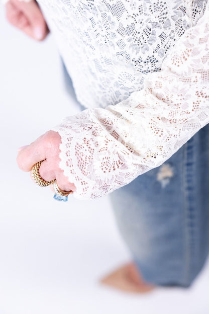 Susy Mix - Maglia pizzo collo a barchetta