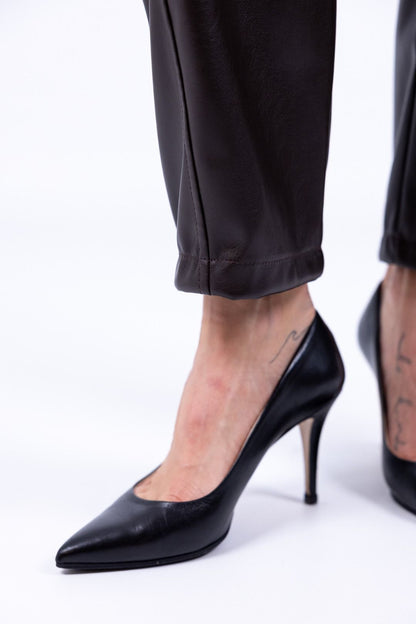 HaveOne - Pantalone baloon ecopelle