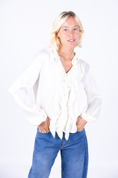 HaveOne - Camicia viscosa con Rouche