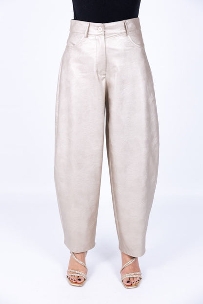 Tensione In - Pantalone ecopelle ovetto