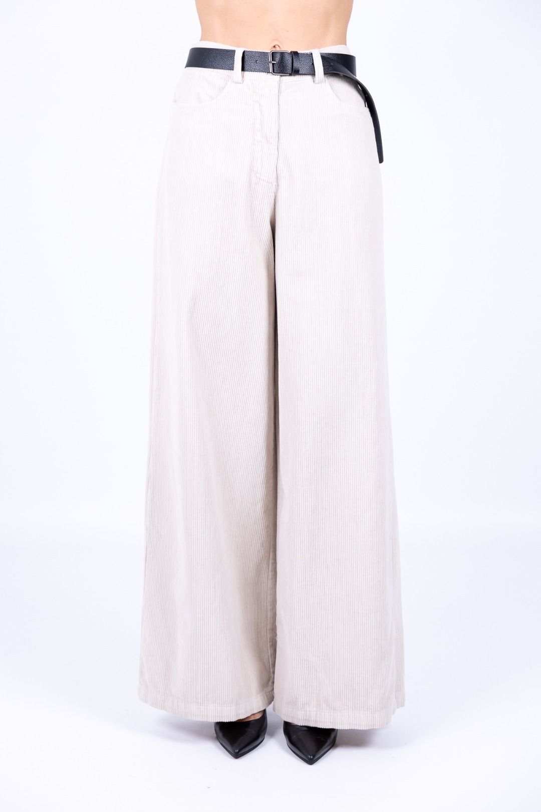 Le Streghe - Pantalone ampio in velluto