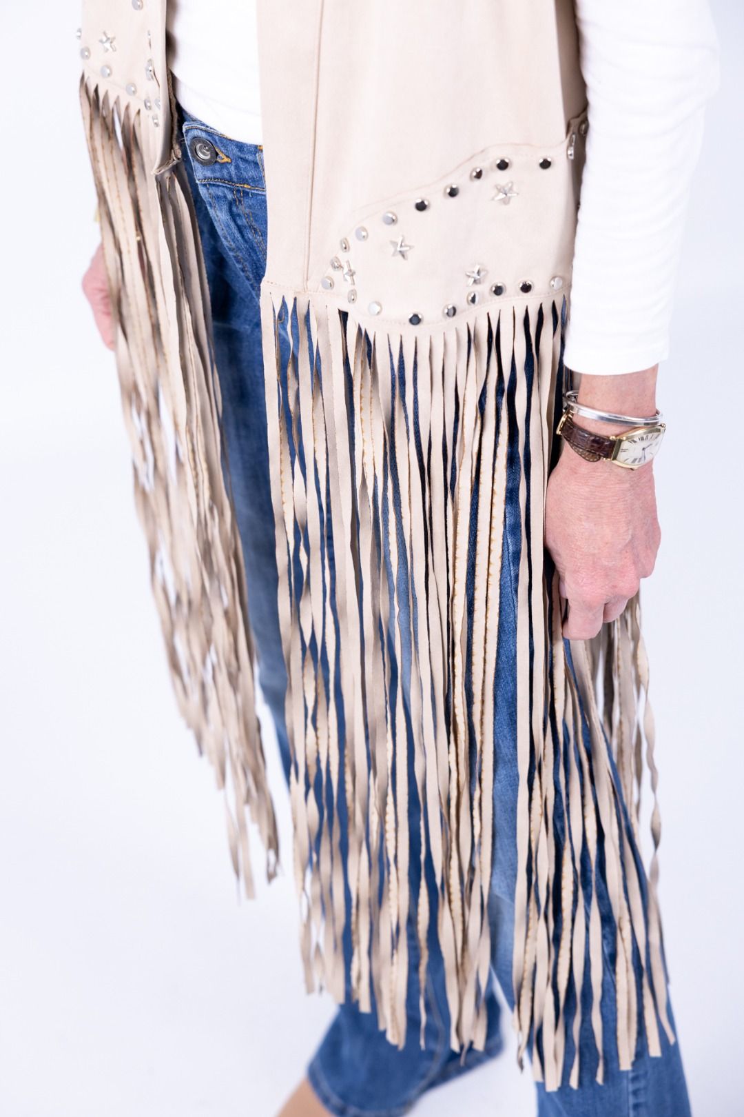 HaveOne - Gilet con frange