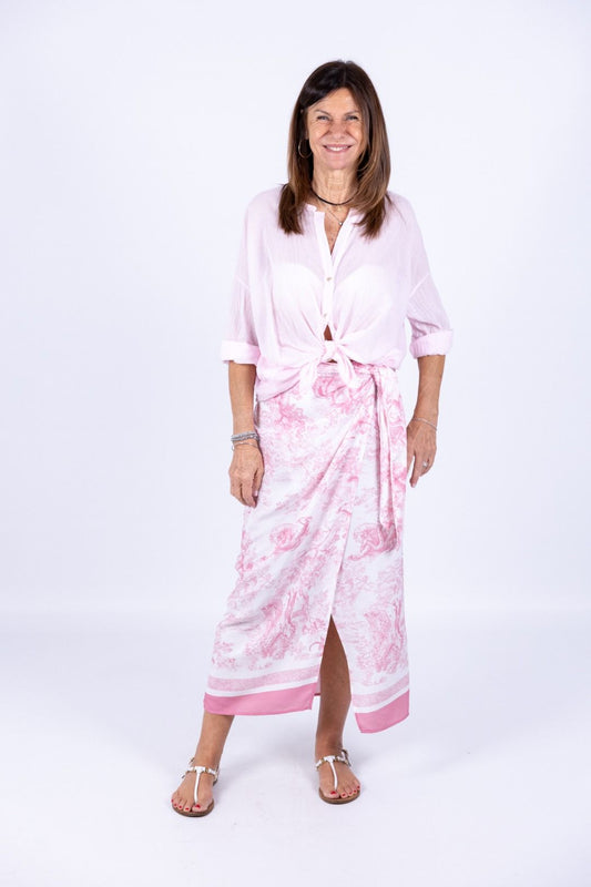 Tensione In - Gonna pareo fantasia rosa