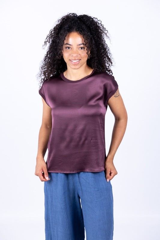 Susy Mix - Top stretch c/bordo