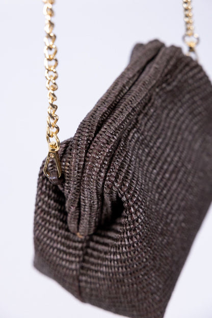 Gulp - Borsa in raffia con chiusura magnetica