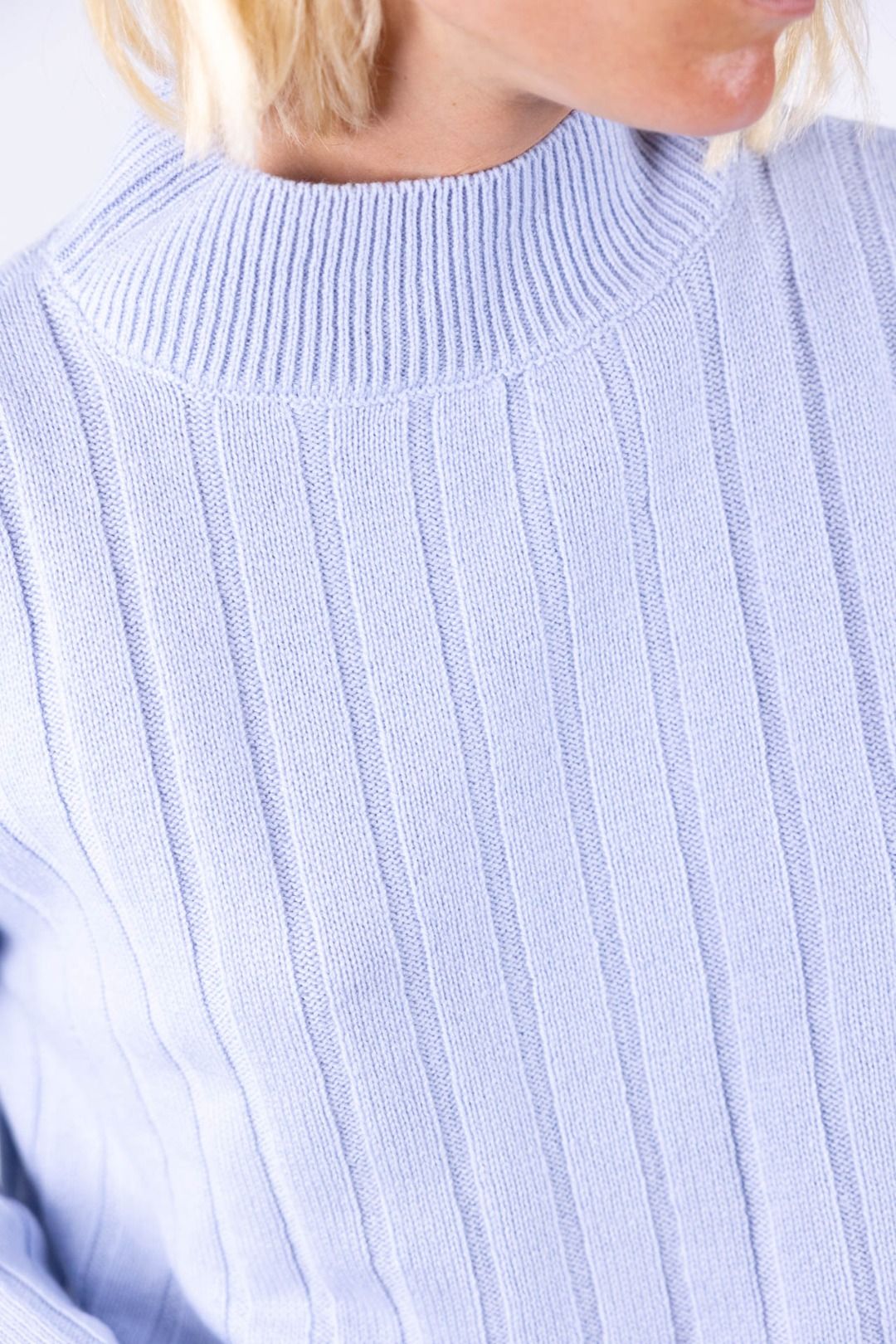 Bottega Artigiana - Maglia collo lupetto costa larga