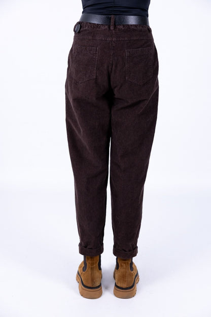 Le Streghe - Pantalone Carrot in velluto