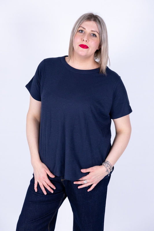 Ragno - T-shirt cotone fiammato manica corta girocollo