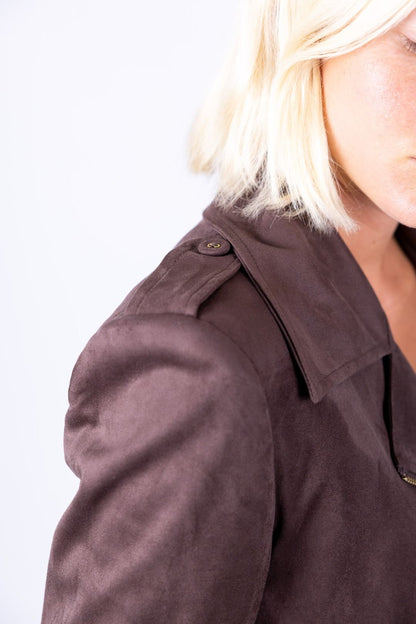 Susy Mix - Chiodo con fibbia in eco dainetto