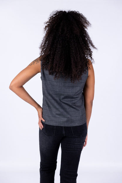 Tensione in - Top check con pizzo