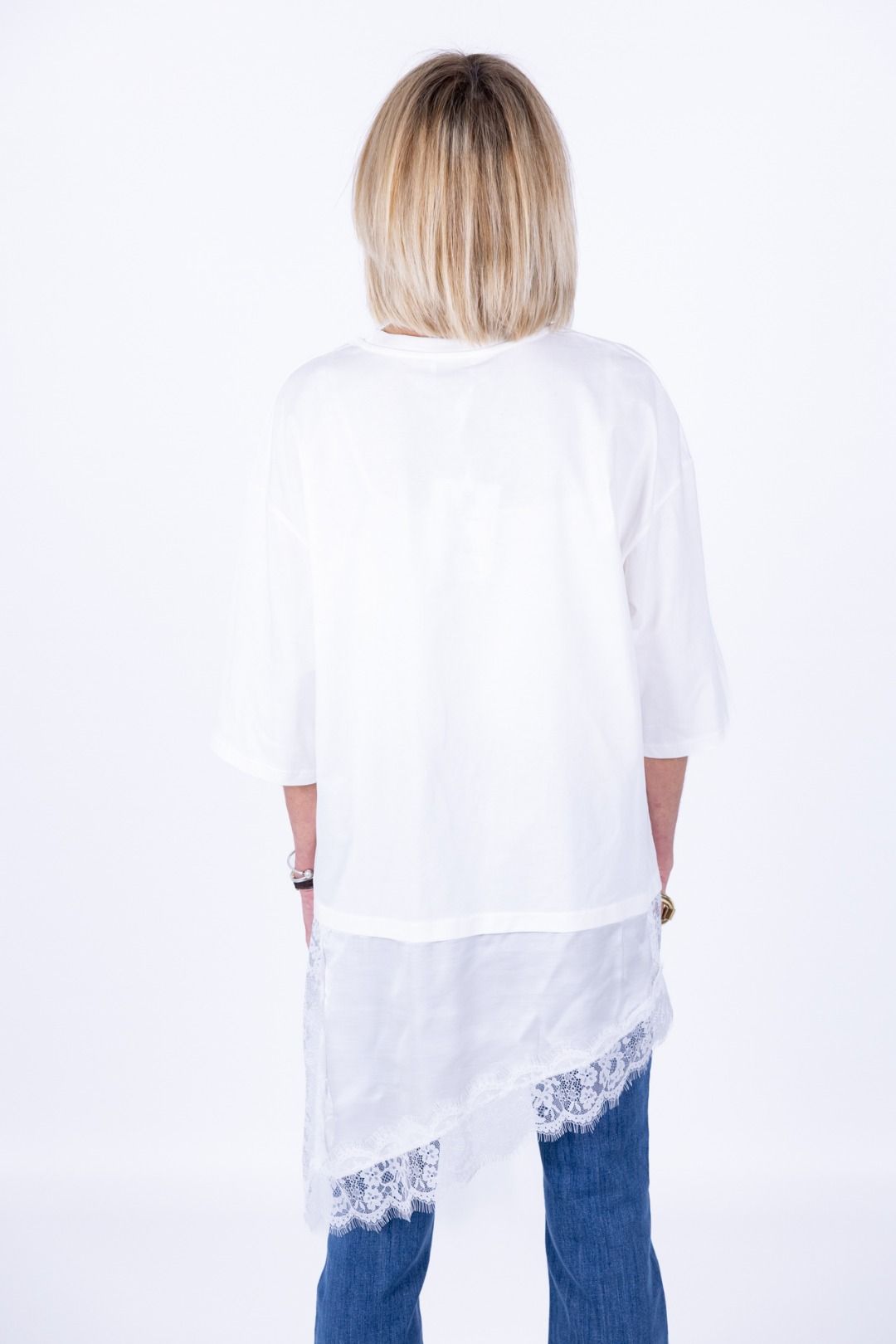 Susy Mix - T-shirt over con pizzo