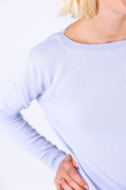 Bottega Artigiana - Maglia scollo barchetta spacchetto laterale