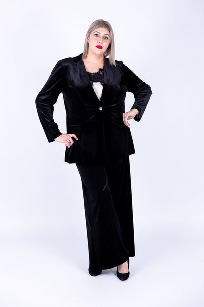 Susy Star - Pantalone palazzo in ciniglia