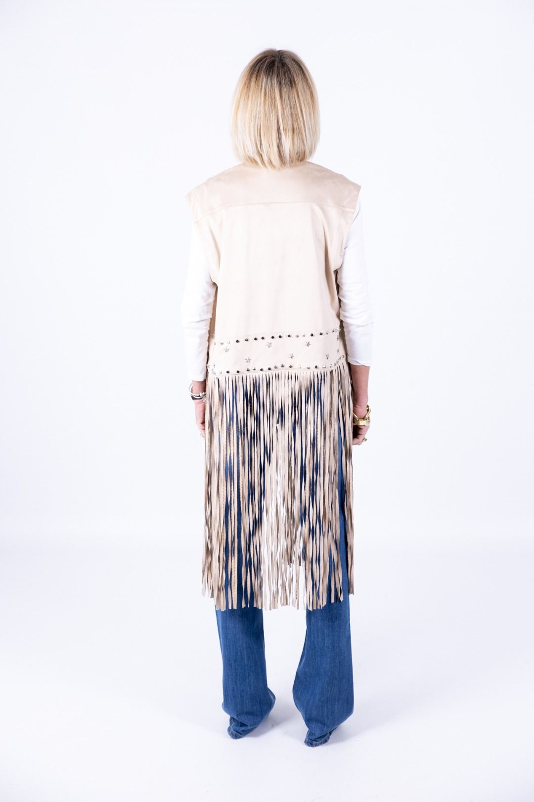 HaveOne - Gilet con frange