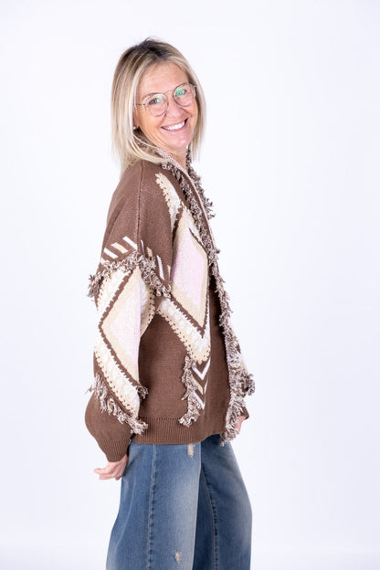 Tensione In - Cardigan rombi
