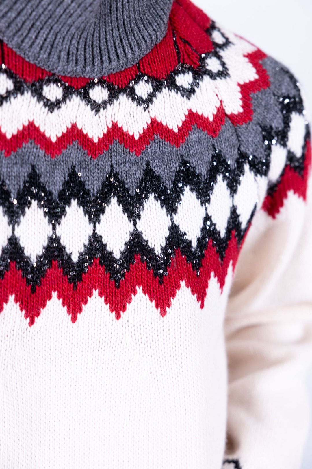 HaveOne - Girocollo rombi in lurex