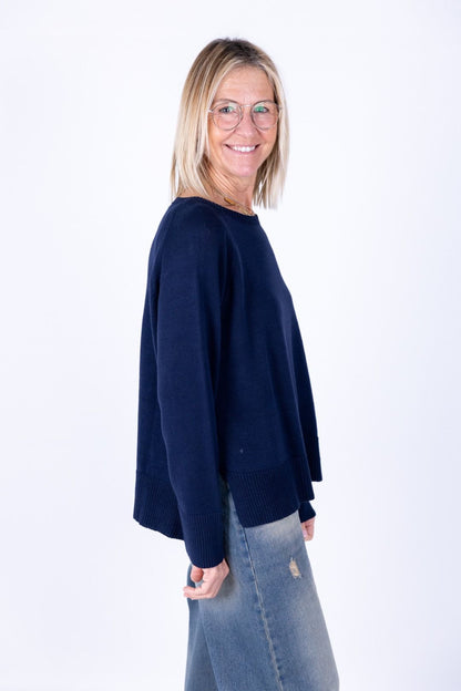 Susy Mix - Maglia barchetta raglan