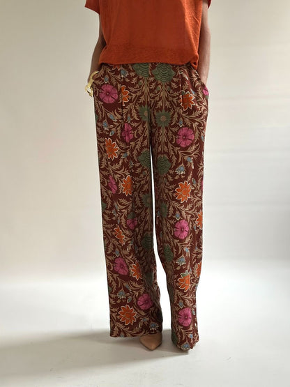 Novepuntouno - Pantalone fantasia in viscosa