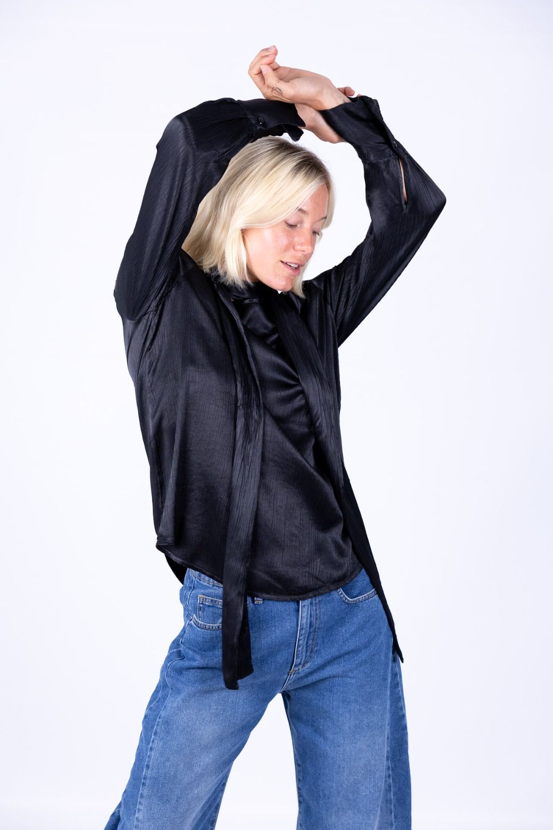 HaveOne - Camicia viscosa con fiocco