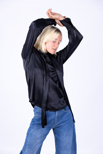 HaveOne - Camicia viscosa con fiocco