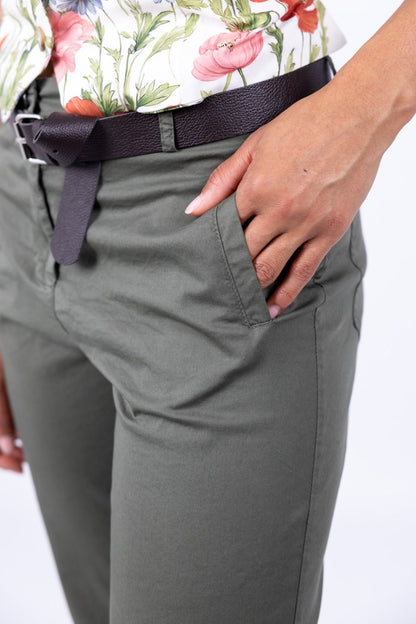 Le Streghe - Pantalone Cotone Tasca Filetto