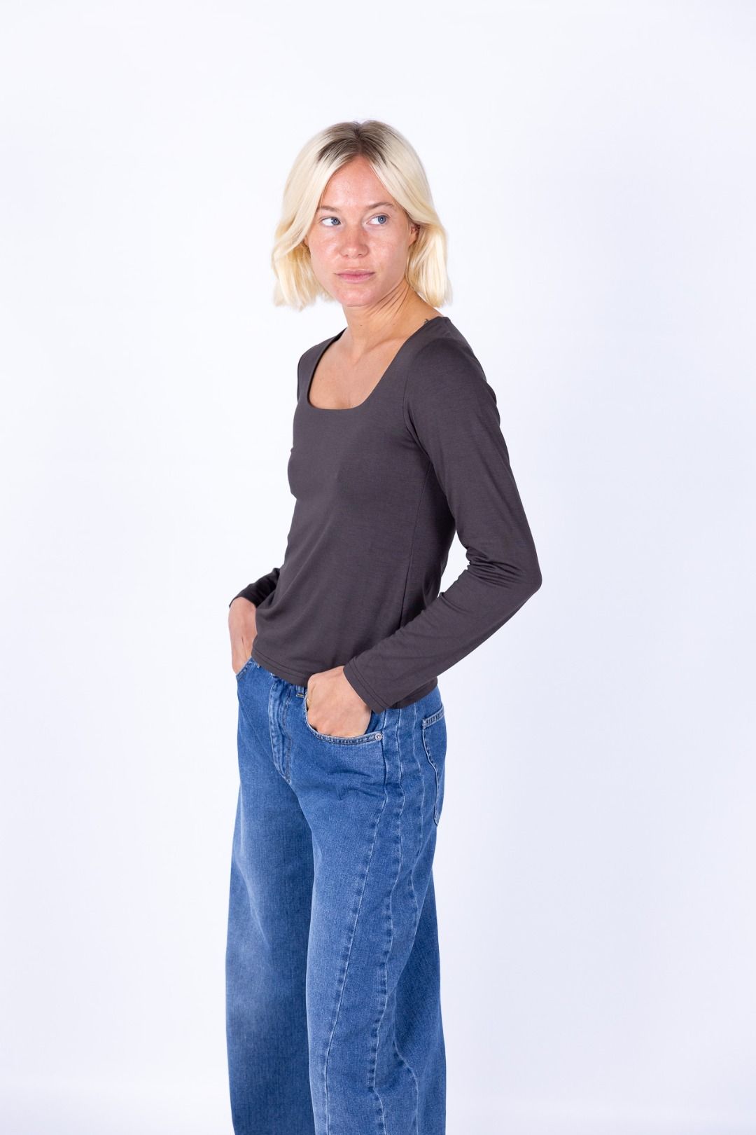 Susy Mix - Maglia scollo quadro