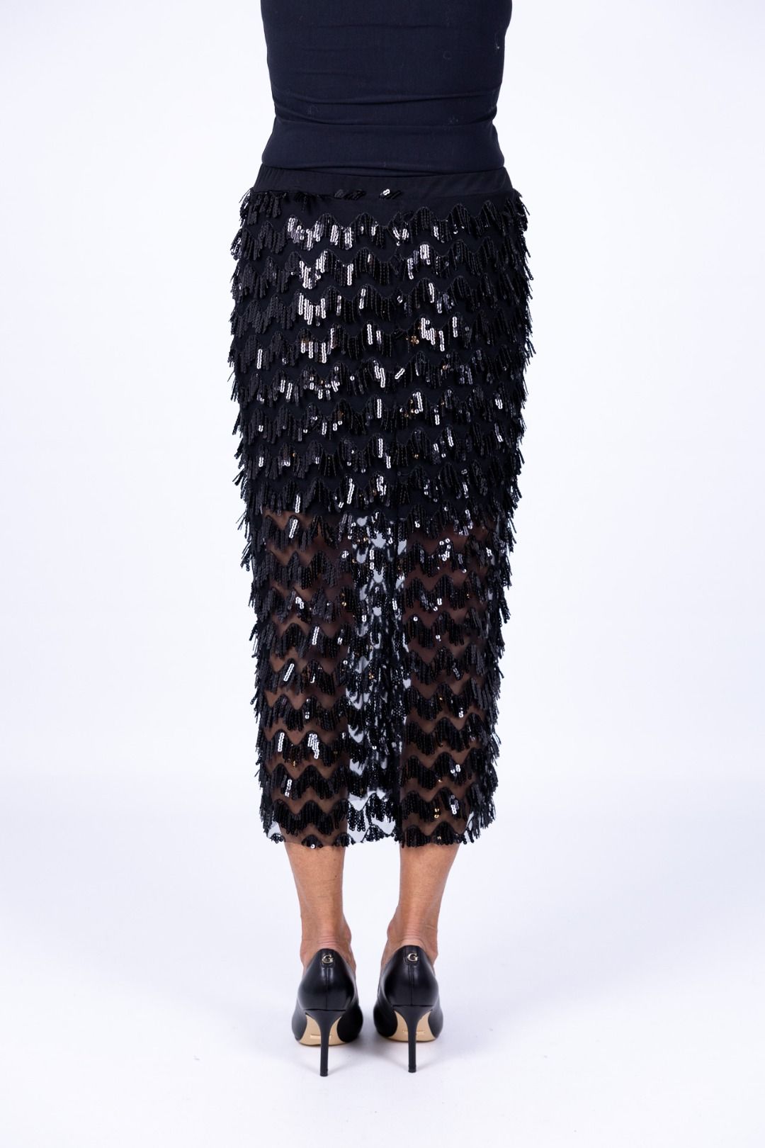 Le Streghe - Gonna tubino paillettes