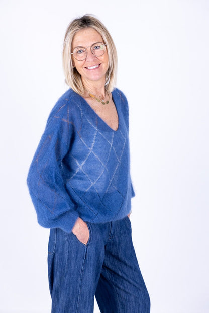 Amorė - Maglia ricamo kid mohair