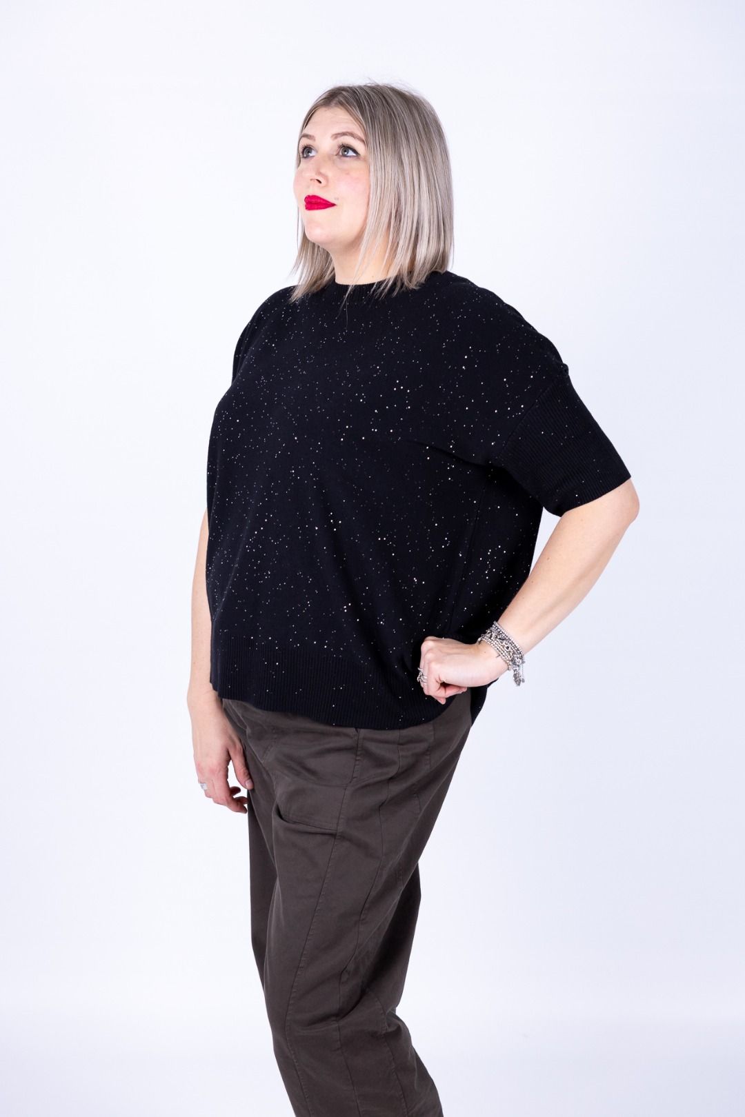 Susy Star - Maglia manica 3/4 con punti luce