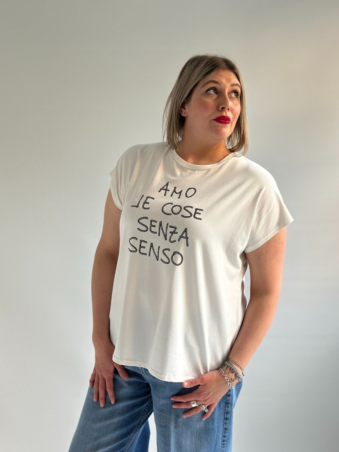 Susy Star - T-shirt con scritta