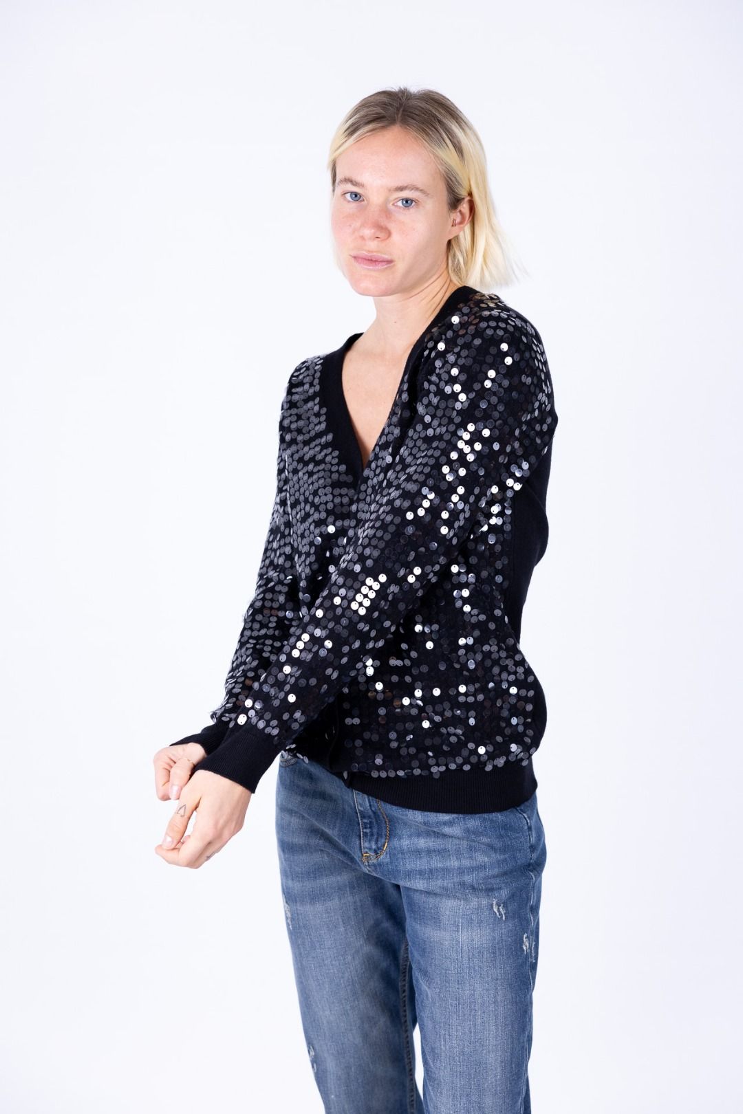 Susy Mix - Cardigan con paillettes