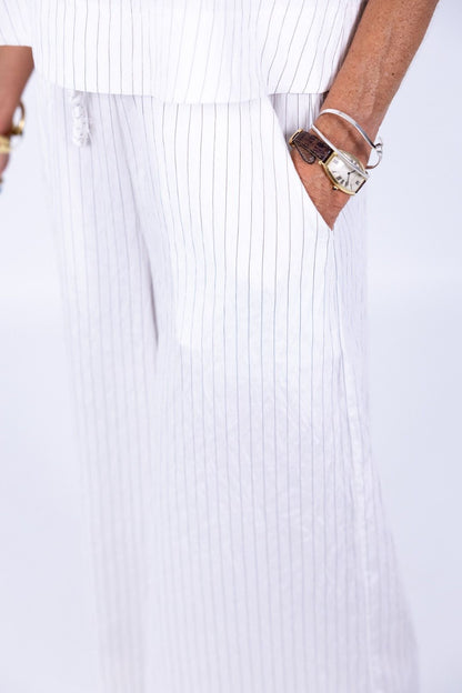 Le Streghe - Completo top con pantalone a righe